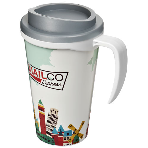 Mug isolant Brite-Americano® grande 350ml Blanc et Gris